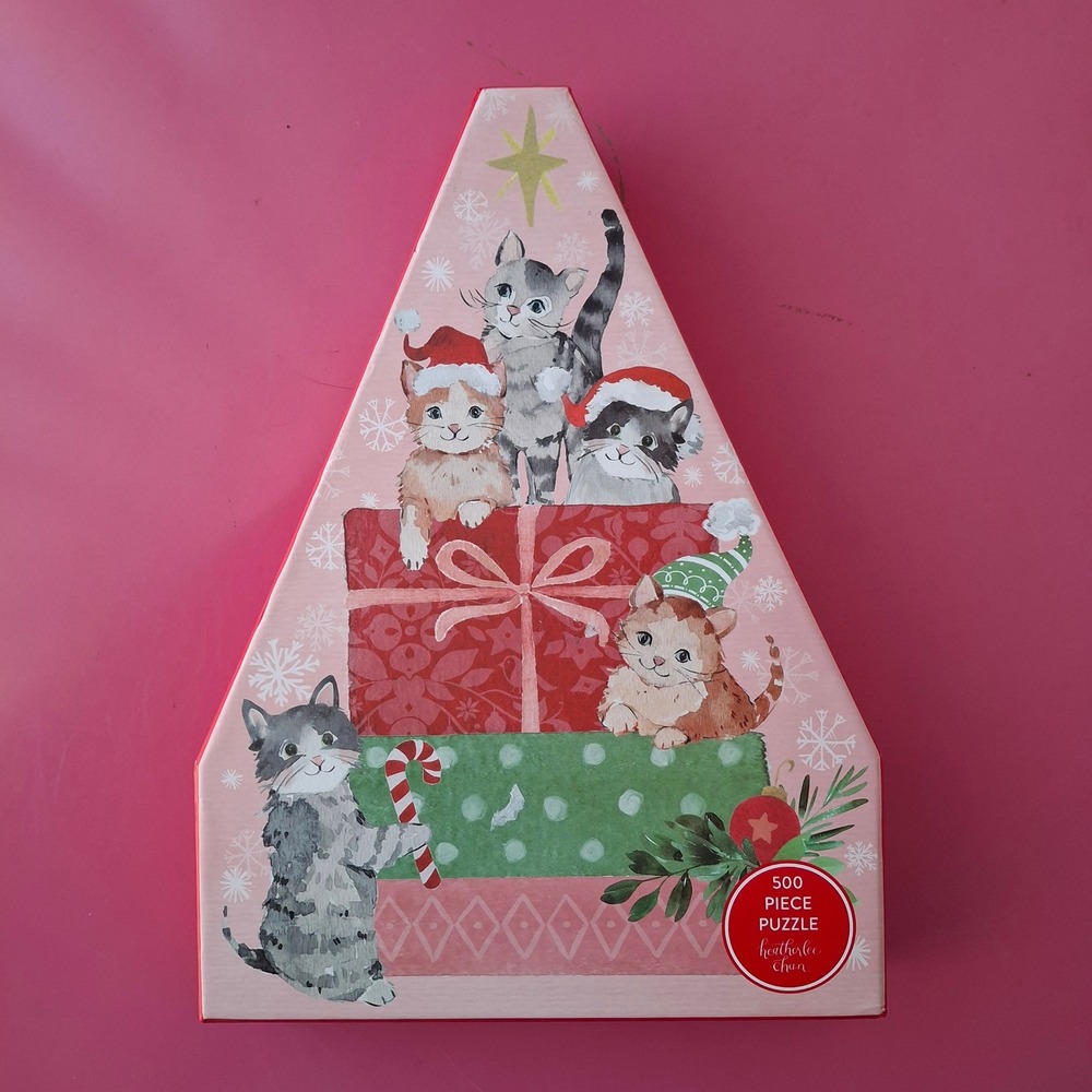 Heatherlee‎ Chan Christmas Cats 500 Piece Jigsaw Puzzle Holiday Kittens 18x24